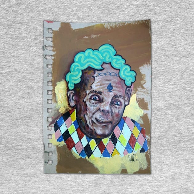 Ace of Spades Gang | Cool Internet Influencer | Clown Painting Lowbrow Pop Surreal Art | Youtube Star | Mini Masterpieces | Original Oil Painting By Tyler Tilley by Tiger Picasso